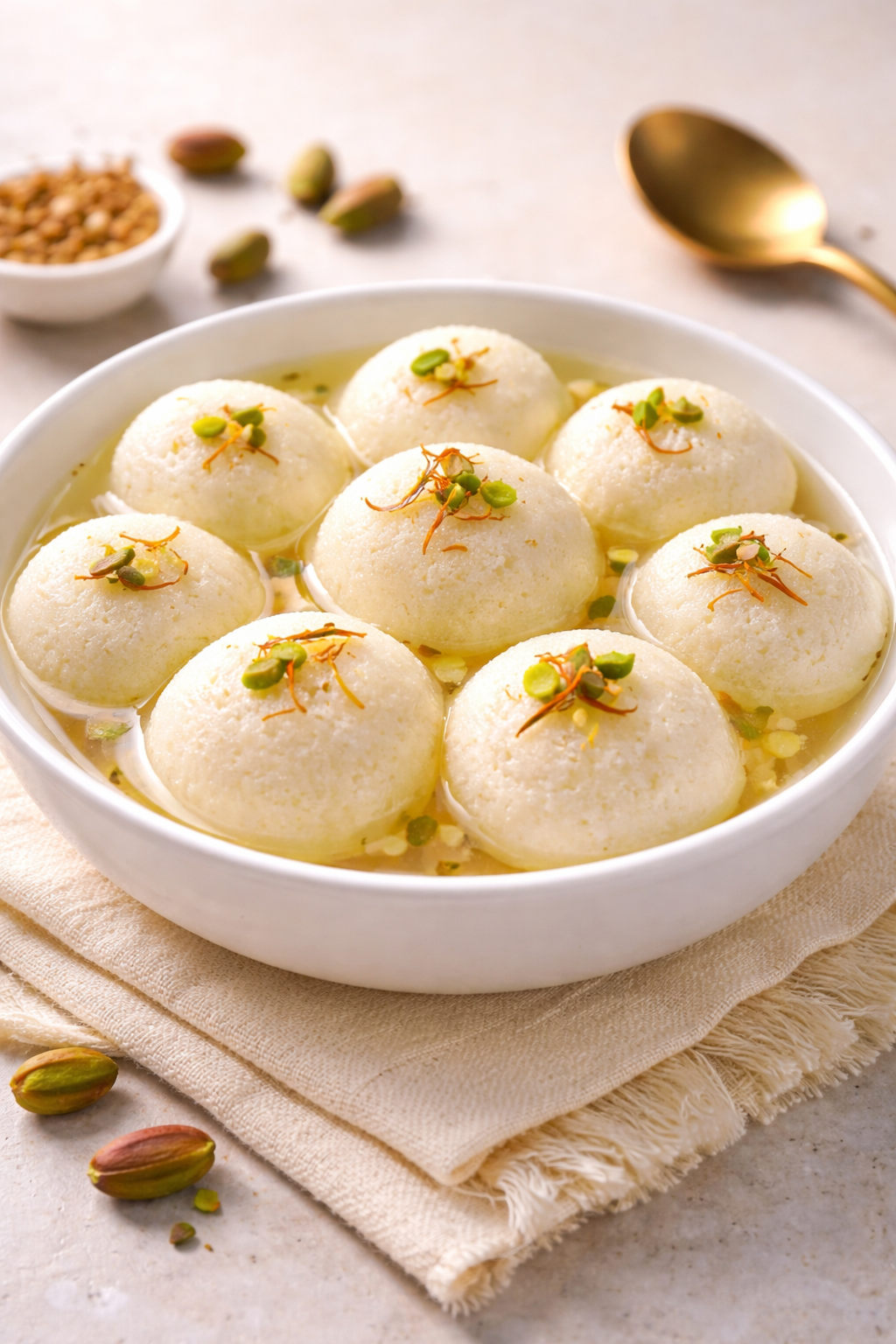 Assorted fresh Indian milk sweets including rasgulla, peda, and kalakand
